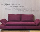 The Best Things in Life Quotes Wall Decal Motivational Vinyl Wall Stickers